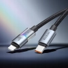 MCDODO KABEL USB-C SZYBKIE ŁADOWANIE DO IPHONE LIGHTNING 36W 1M LED CZARNY