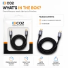 CO2 KABEL USB-C SZYBKIE ŁADOWANIE THUNDERBOLT 3 20GBPS 100W USB TYP C 4K 1M