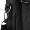 Torebka damska listonoszka na ramię crossbody szeroki pasek czarna Peterson