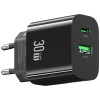 Ładowarka sieciowa USAMS CC316 T65 30W   1xUSB-C 1xUSB-A Fast Charging czarny