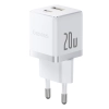 Ładowarka sieciowa Baseus Palm 20W USB-C USB-A - biała
