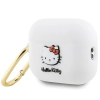 Hello Kitty HKAP23DKHSH Airpods Pro 2(2022/2023) cover biały/white Silicone 3D Kitty Head