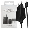 Ład. siec. Samsung EP-T1510XB 15WFast Charge + kabel USB-C/USB-C czarny/black