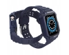 Protect Strap Band opaska z etui do Apple Watch 7 / 6 / 5 / 4 / 3 / 2 / SE (45 / 44 / 42mm) obudowa pancerny pokrowiec na zegarek niebieski