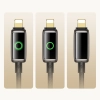 MCDODO KABEL USB DO IPHONE LIGHTNING 3A SZYBKIE ŁADOWANIE 36W 1M LED CZARNY