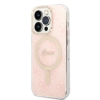Zestaw Guess GUBPP14LH4EACSP Case+ Charger iPhone 14 Pro 6,1 różowy/pink hard case 4G Print MagSafe