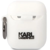 Karl Lagerfeld KLACA2SILKCW AirPods 1/2cover biały/white Silicone Karl & Choupette