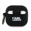 Karl Lagerfeld KLA4RUNCHK AirPods 4      cover czarny/black Silicone Choupette Head 3D