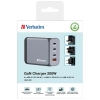 Verbatim Ładowarka sieciowa GaN 200W3xUSB-C/USB-A + Adapter EU/UK/US GNC-200 32204