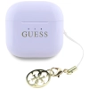 Słuchawki TWS Guess Glossy Effect        Printed Classic Logo & Charm lawendowy