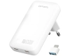 Ładowarka sieciowa 4smarts FlatPlug Slim Dual 65W GaN 2xUSB-C biały