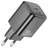 AWEI ład. siec. PD65-EU 35W2x USB-C czarna/black GaN