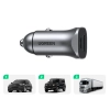 Ładowarka samochodowa Ugreen CD130 USB-A / USB-C 30W - szara