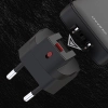 Ładowarka sieciowa podróżna GaN Dudao A65Q 65W USB-A / USB-C PD ultracienka EU / US - czarna
