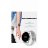 Smartwatch Damski GRAVITY GT12-7 Czarny Pasek Silikonowy + Srebrna Bransoleta