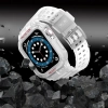 Protect Strap Band opaska z etui do Apple Watch 7 / 6 / 5 / 4 / 3 / 2 / SE (45 / 44 / 42mm) obudowa pancerny pokrowiec na zegarek przezroczysty
