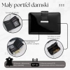 Portfel damski skórzany lakierowany mały z ochroną RFID