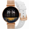 Smartwatch Gravity Różowe Złoto Biały 2 Paski GT26-2