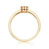Pierścionek z żółtego złota z szafirem 0,50ct elegancki