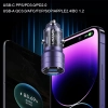 USAMS Ład. sam. C36 USB+USB-C 95WFast Charge czarny/black CC176CC01 (US-CC176)