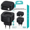 USAMS Ład. siec. 1xUSB-C ze zwijanymkablem Lighning Retractable PD+QC 35W Gan Fast Charging czarny/black XMF Series CC209TC01 (US-CC209)