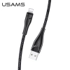 USAMS Kabel pleciony U41 lightning 1m2A czarny/black SJ391USB01 (US-SJ391) Fast Charge