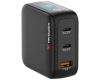Ładowarka sieciowa Verbatim Mini GaN     100W 2xUSB-C PD/1x USB-A QC adapter UE/UK/USA czarny 30239