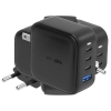 ENERGEA ład. siec. 1xUSB+3xUSB-CPD-PPS-QC 3.0 100W 3C1A czarny/black US+EU Travelite GAN100