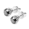 Piękne kolczyki z czarnymi diamentami 2,80ct w białym złocie