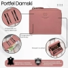 Portfel damski skórzany mały różowy pastelowy w orientacji poziomej z RFID Paolo Peruzzi SL-06-PI