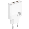 JELLICO ładowarka sieciowa EU57 PD 20W 1xUSB-C + 1xUSB QC3.0 + kabel USB-C - USB-C Biały