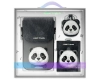 Nimmy Zestaw 3w1 torebka na telefon +    portfel + etui na lokalizator czarny/black Big Eyed Pet 2.0 Panda