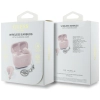 Słuchawki TWS Guess Glossy Effect        Printed Classic Logo & Charm różowy