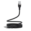 Kabel Acefast C11-04 USB-A - USB-C 3A 1,2 m w magnetycznym oplocie - czarny