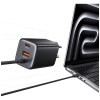 Ładowarka sieciowa USAMS JC Series CC266 65W GaN Fast Charger 2xUSB-C 1xUSB-A czarny