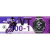 Smartwatch VELTORI VT100-1 + Czarny Pasek Silikonowy + Czarny Eko Skóra