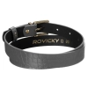 Ciekawy skórzany pasek damski ze złotą klamrą, zwierzęcy motyw - Rovicky