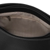 Torebka damska listonoszka na ramię crossbody szeroki pasek czarna Peterson