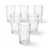 Zestaw 6 szt szklanek ryflowanych do latte, drinków, wysoka, 320ml SZK223ZESTAW6