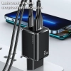 USAMS Ład. siec. 1xUSB-C+1xUSB T43 33WPD3.0 +QC3.0  + kabel U63 USB-C na lightning czarny/black USKTZ01