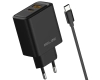 Ładowarka sieciowa Beline 45W GaN        USB-A/USB-C + kabel USB-C/USB-C BLN2CB45C czarny