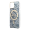 Zestaw Guess GUBPP14MH4EACSB Case+ Charger iPhone 14 Plus / 15 Plus 6.7 niebieski/blue hard case 4G Print MagSafe