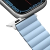 UNIQ pasek Revix Apple Watch Series1/2/3/4/5/6/7/8/9/SE/SE2/Ultra/Ultra 2 42/44/45/49mm. Reversible Magnetic biały-niebieski/white-blue