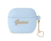 Guess GUA3LSCHSB AirPods 3 coverniebieski/blue Silicone Charm Heart Collection