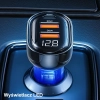 USAMS Ład. sam. 2xUSB+1xUSB-C 125WFast Charge transparent blue CC158CC02 (US-CC158)