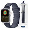 Dux Ducis Strap (Armor Version) pasek Apple Watch SE, 9, 8, 7, 6, 5, 4, 3, 2, 1 (41, 40, 38 mm) silikonowa magnetyczna opaska bransoleta niebieski