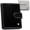 Eleganckie skórzane etui męskie na karty Rovicky RFID praktyczne portfel
