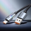 MCDODO KABEL USB-A USB-C SZYBKIE ŁADOWANIE USB TYP C 6A 100W 1M LED CZARNY