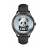 Smart Watch COLMI L28 (czarny silikon + czarny skórzany pasek)