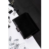 Portfel męski na zatrzask Rovicky ze skóry naturalnej ochrona RFID elegancki